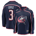 Jamed CB.Jackets #3 Charlie Coyle Navy Home Breakaway Jersey