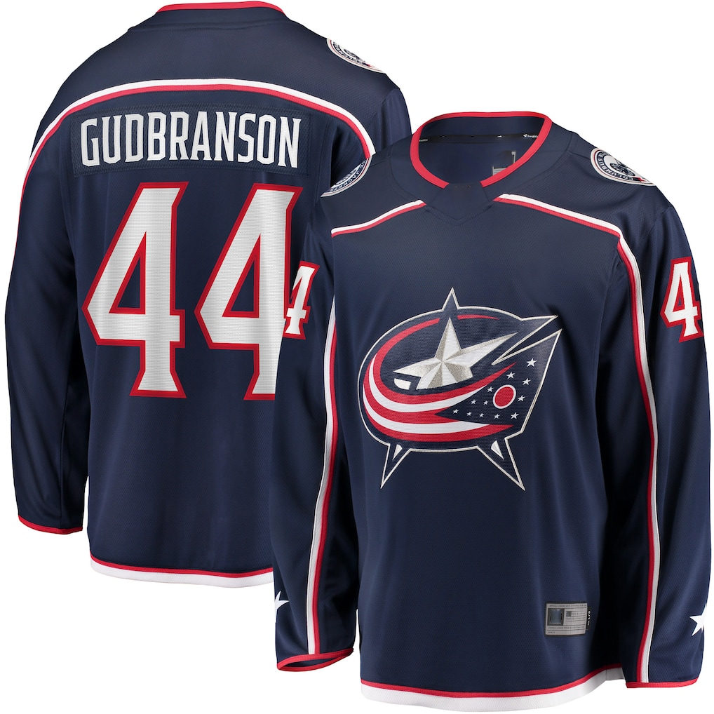 Jamed CB.Jackets #44 Erik Gudbranson Navy Home Breakaway Player Jersey