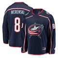 Jamed CB.Jackets #8 Zach Werenski Navy Breakaway Jersey