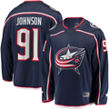 Jamed CB.Jackets #91 Kent Johnson Navy Home Breakaway Jersey