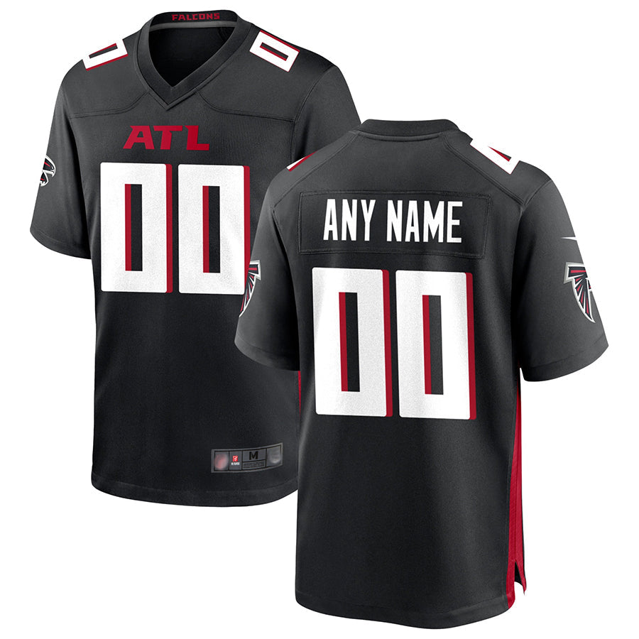 Jamed Custom A.Falcons Black Home Game Stitched Jerseys