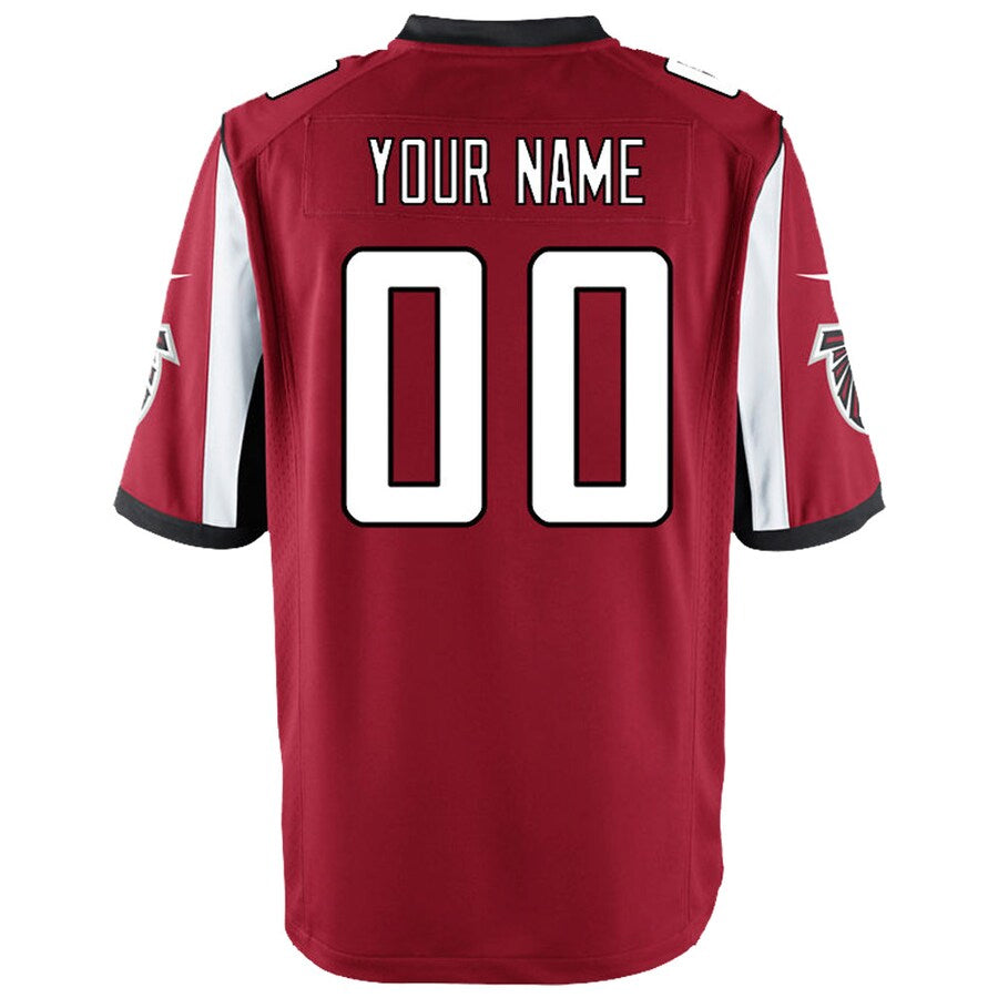 Jamed Custom A.Falcons Red Game Stitched Jerseys