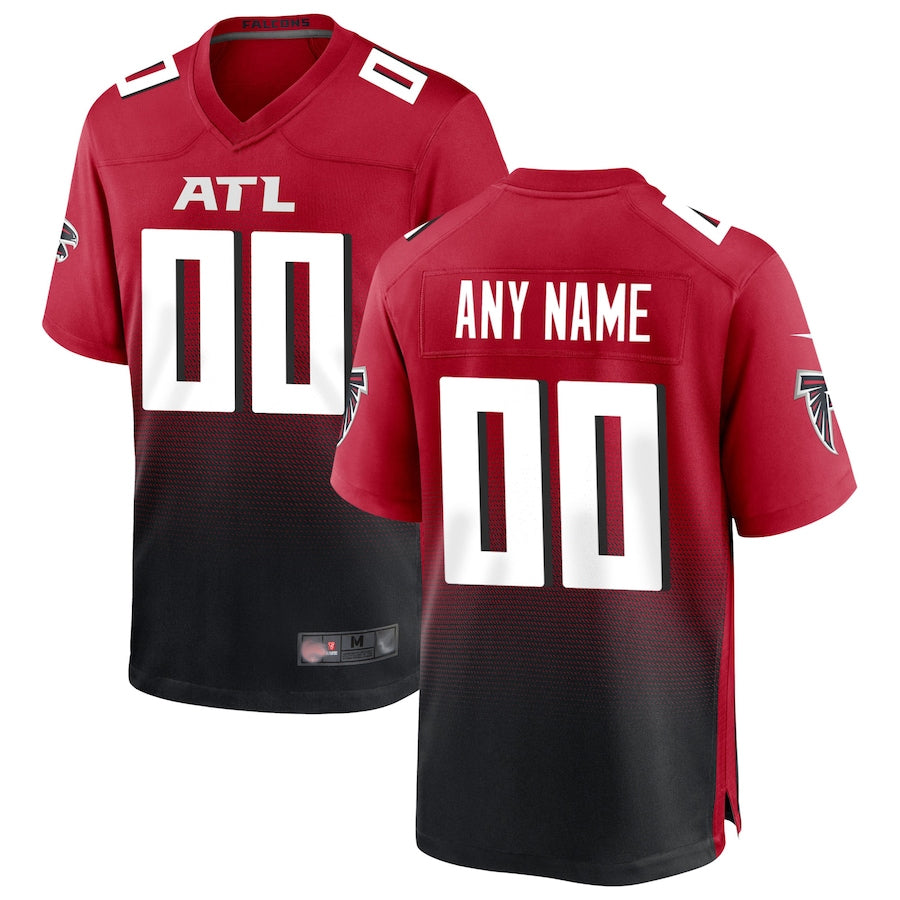 Jamed Custom A.Falcons Red Replica Home Game Stitched Jerseys