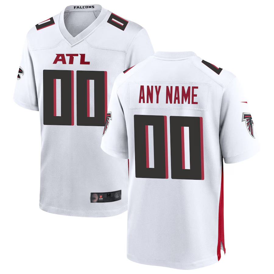 Jamed Custom A.Falcons White Home Game Stitched Jerseys