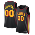 Jamed Custom A.Hawks Black 2022-23 Swingman Jerseys - Statement Edition