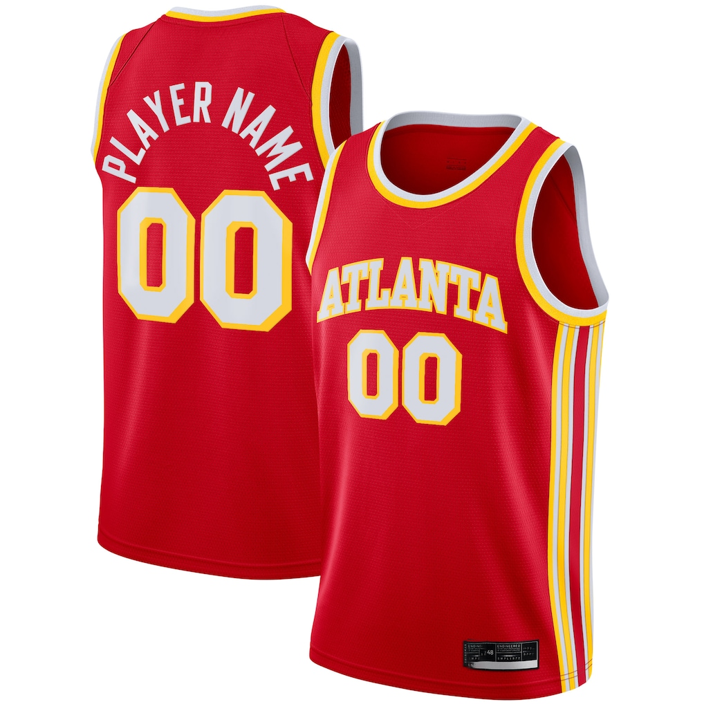 Jamed Custom A.Hawks Red 2020-21 Swingman Jerseys - Icon Edition