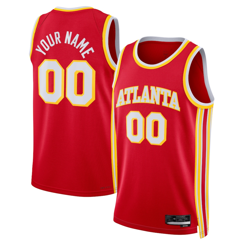 Jamed Custom A.Hawks Red Swingman Jerseys - Icon Edition