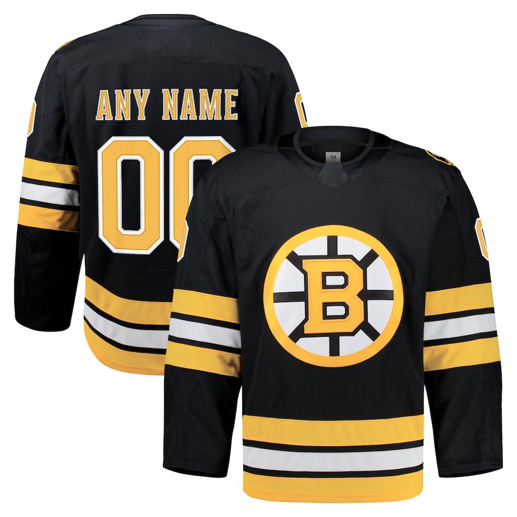 Jamed Custom B.Bruins Black Home Authentic Pro Stitched Jerseys