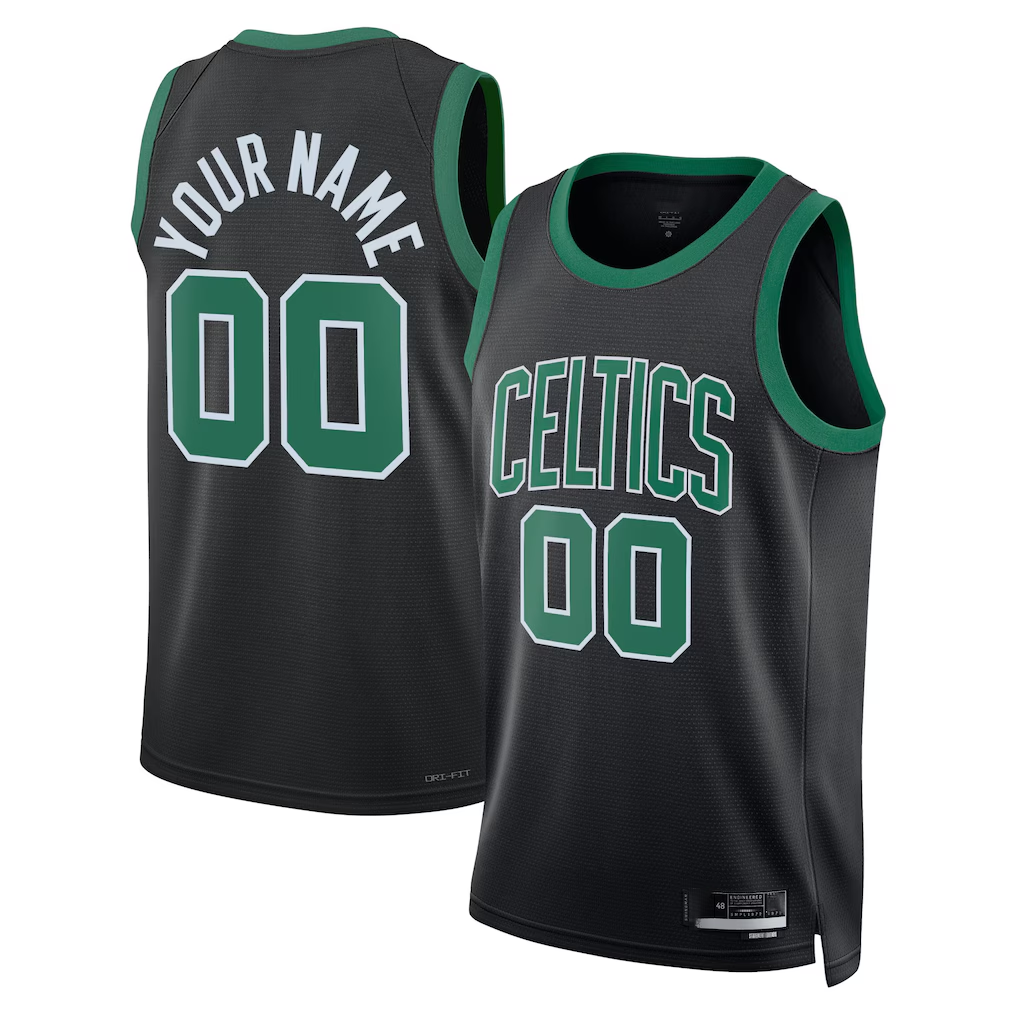 Jamed Custom B.Celtics Black 2022-23 Swingman Jerseys - Statement Edition