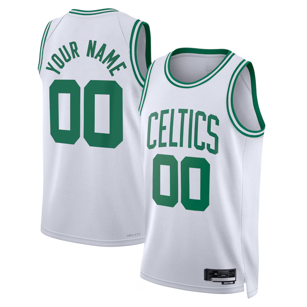 Jamed Custom B.Celtics White Swingman Jerseys - Association Edition