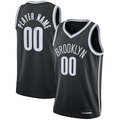 Jamed Custom B.Nets Black 202021 Swingman Jerseys - Icon Edition