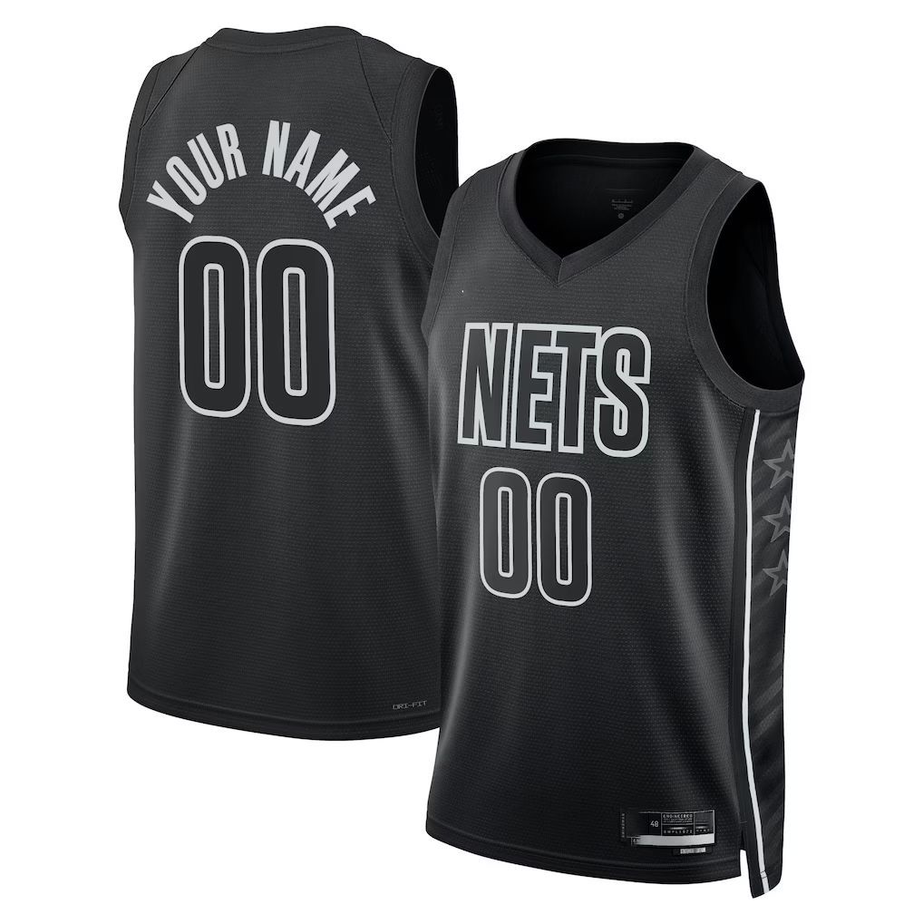 Jamed Custom B.Nets Black 2022-23 Swingman Jerseys - Statement Edition