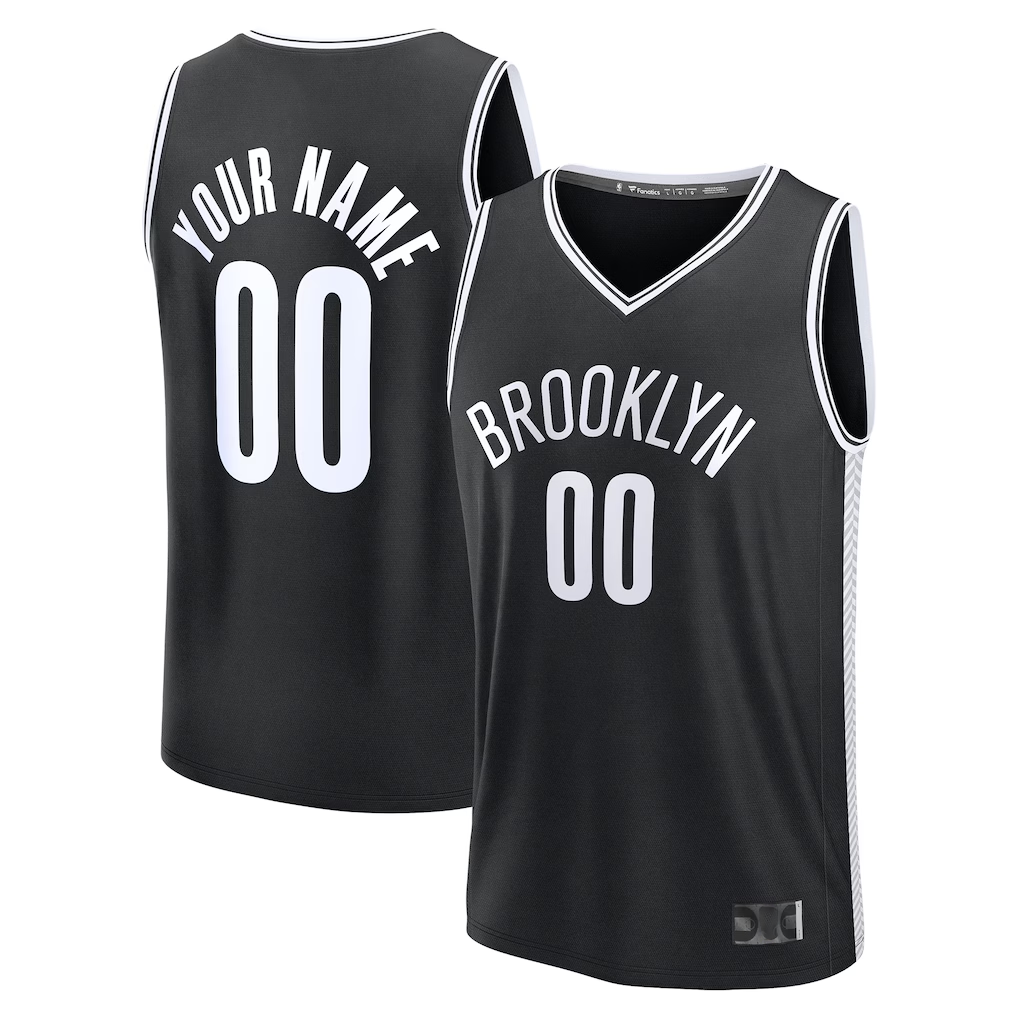 Jamed Custom B.Nets Black Fast Break Jerseys - Icon Edition
