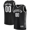 Jamed Custom B.Nets Black Fast Break Replica Jerseys - Icon Edition