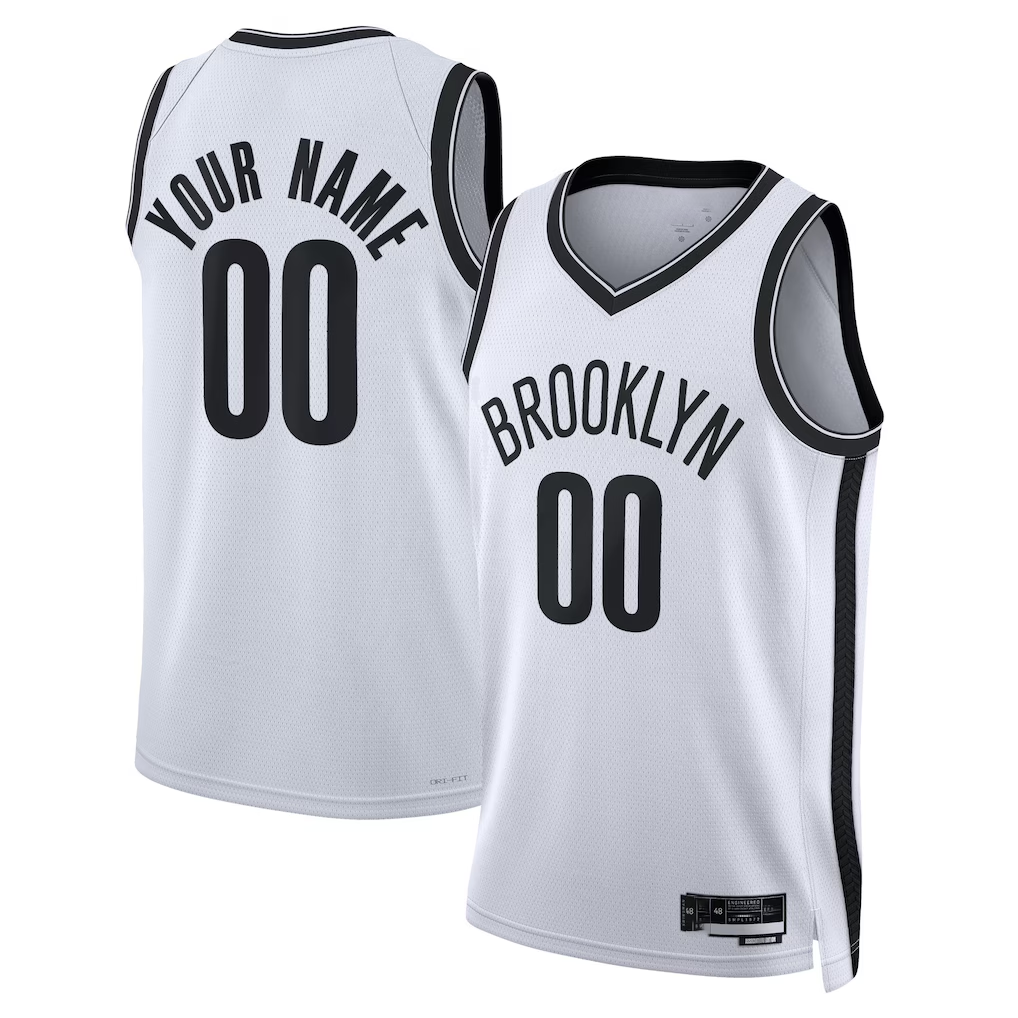 Jamed Custom B.Nets White Swingman Jerseys - Association Edition