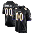 Jamed Custom B.Ravens Black Home Game Stitched Jerseys