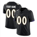 Jamed Custom B.Ravens Black Replica Limited Game Stitched Jerseys