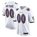 Jamed Custom B.Ravens White Home Game Stitched Jerseys