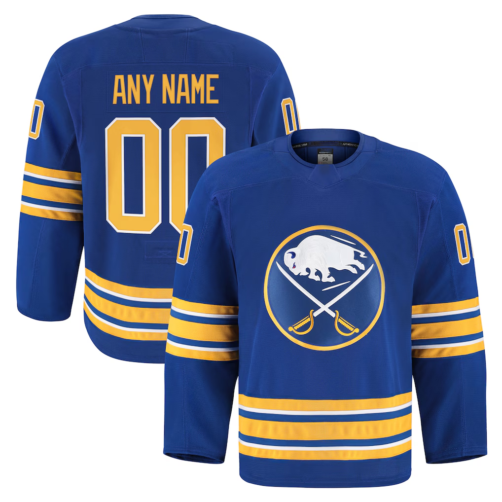 Jamed Custom B.Sabres Royal Home Authentic Pro Stitched Jerseys