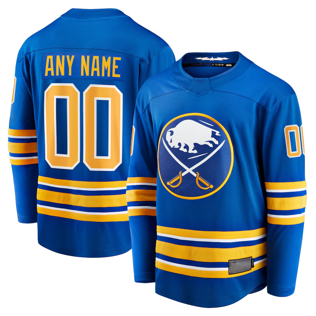 Jamed Custom B.Sabres Royal Home Breakaway Stitched Jerseys