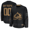 Jamed Custom C.Avalanche Black 2024 Military Appreciation Practice Jerseys