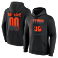 Jamed Custom C.Bengals Black Home Field Pop Personalized Name & Number Hoodie Stitched Jerseys