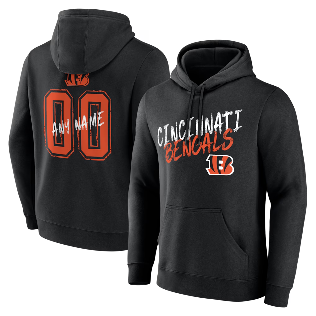 Jamed Custom C.Bengals Gray Big & Tall Team Authentic Custom Hoodie Stitched Jerseys
