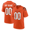 Jamed Custom C.Bengals Orange Alternate Game Stitched Jerseys
