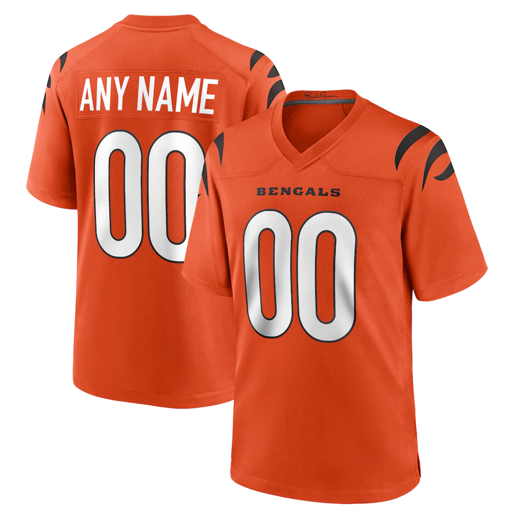 Jamed Custom C.Bengals Orange Alternate Game Stitched Jerseys