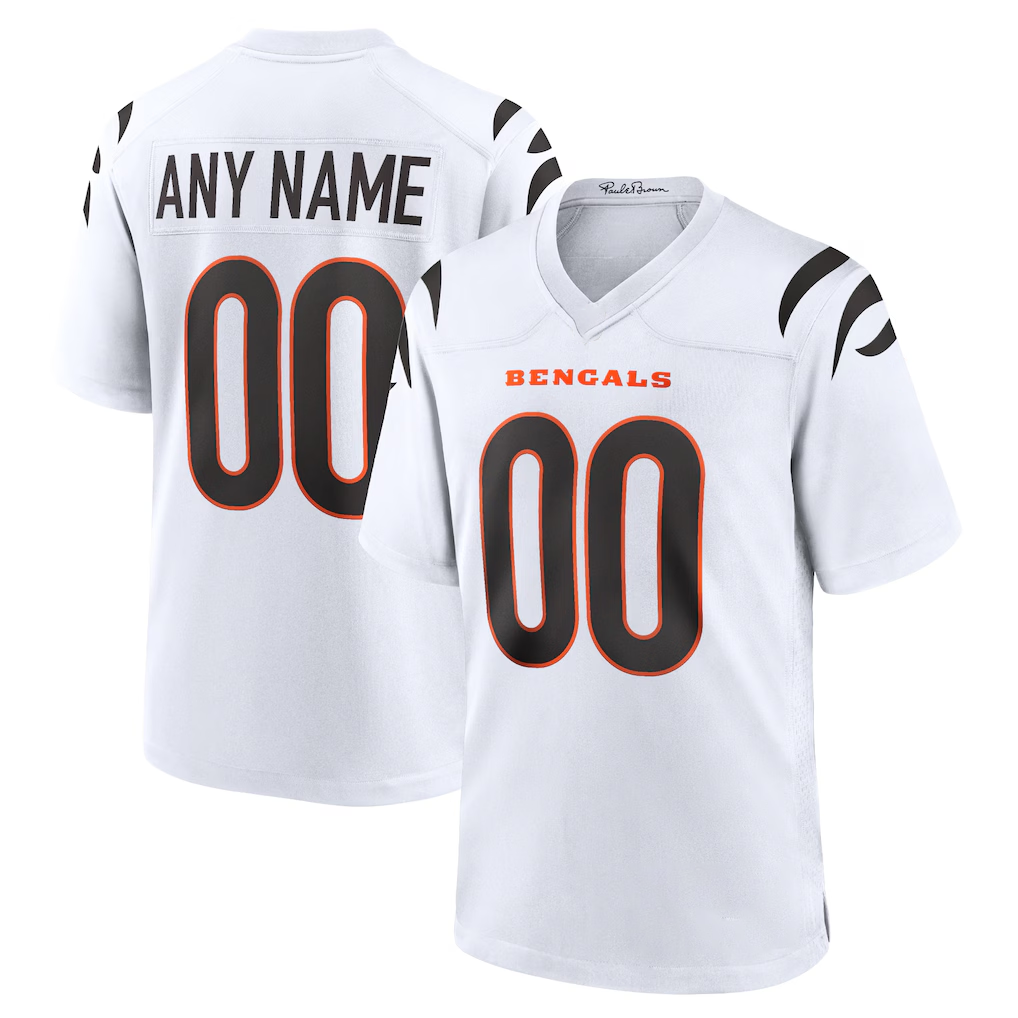Jamed Custom C.Bengals White Game Stitched Jerseys