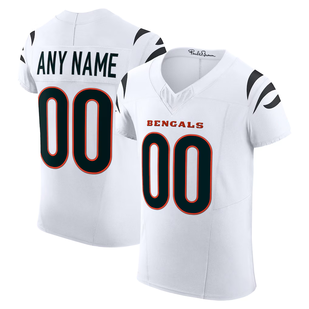 Jamed Custom C.Bengals White Vapor F.U.S.E. Elite Stitched Jerseys