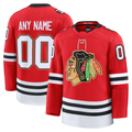 Jamed Custom C.Blackhawks Red Centennial Premium Jerseys