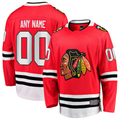 Jamed Custom C.Blackhawks Red Home Breakaway Jerseys