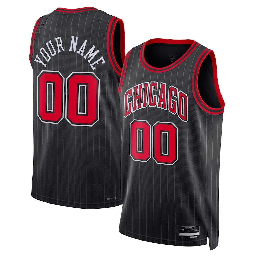 Jamed Custom C.Bulls Black 2022-23 Swingman Jerseys - Statement Edition