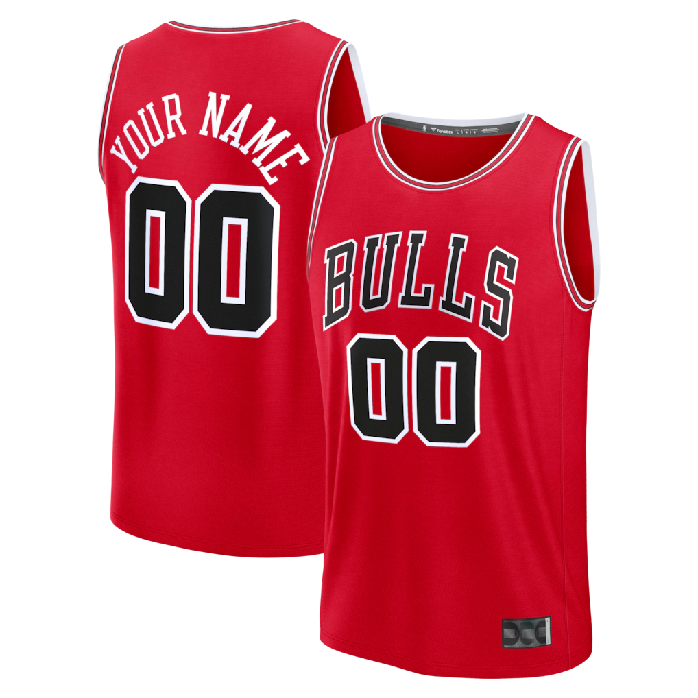 Jamed Custom C.Bulls Red Fast Break Jerseys - Icon Edition