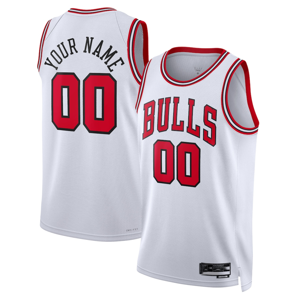 Jamed Custom C.Bulls White Swingman Jerseys - Association Edition