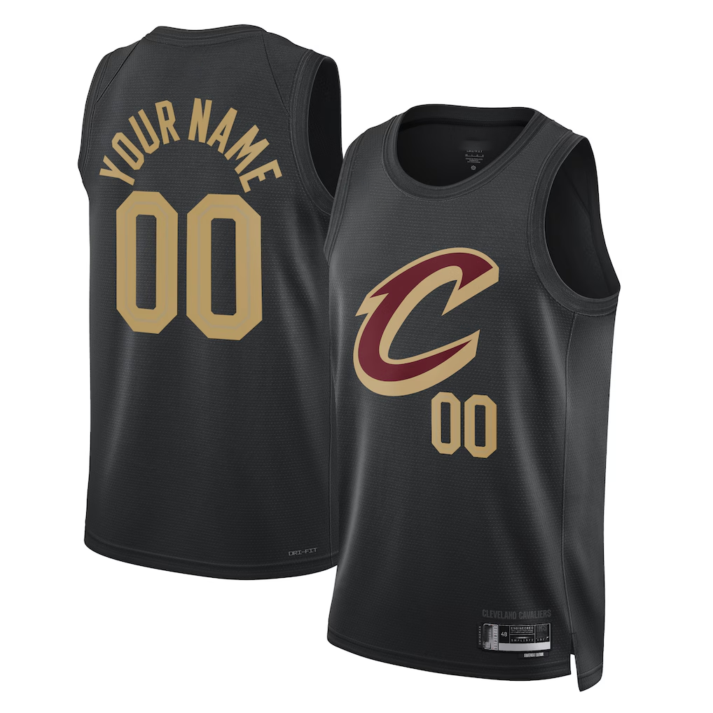 Jamed Custom C.Cavaliers Black 2022-23 Swingman Jerseys - Statement Edition