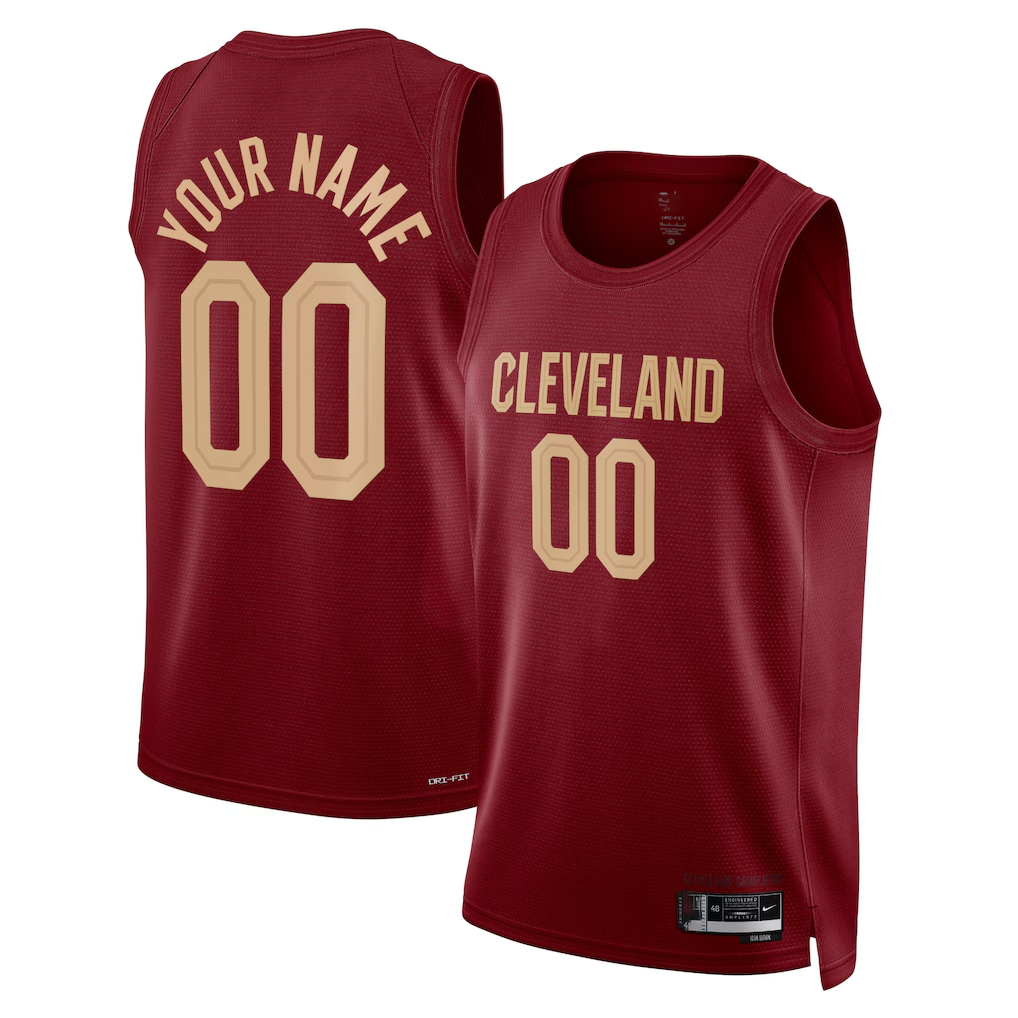 Jamed Custom C.Cavaliers Burgundy Swingman Jerseys - Icon Edition