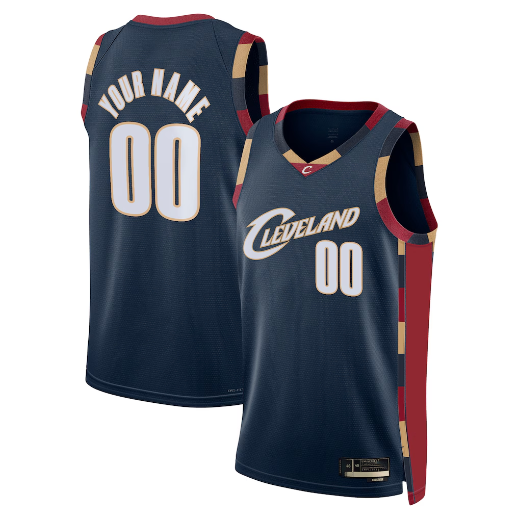 Jamed Custom C.Cavaliers Navy Swingman Jerseys - Classic Edition