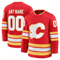 Jamed Custom C.Flames Red Home Premium Jerseys