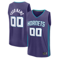 Jamed Custom C.Hornets  Purple Fast Break Jerseys - Icon Edition