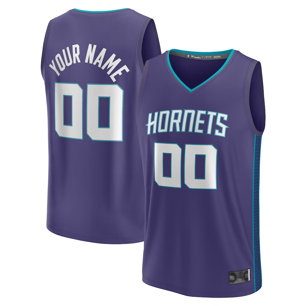 Jamed Custom C.Hornets  Purple Fast Break Jerseys - Statement Edition