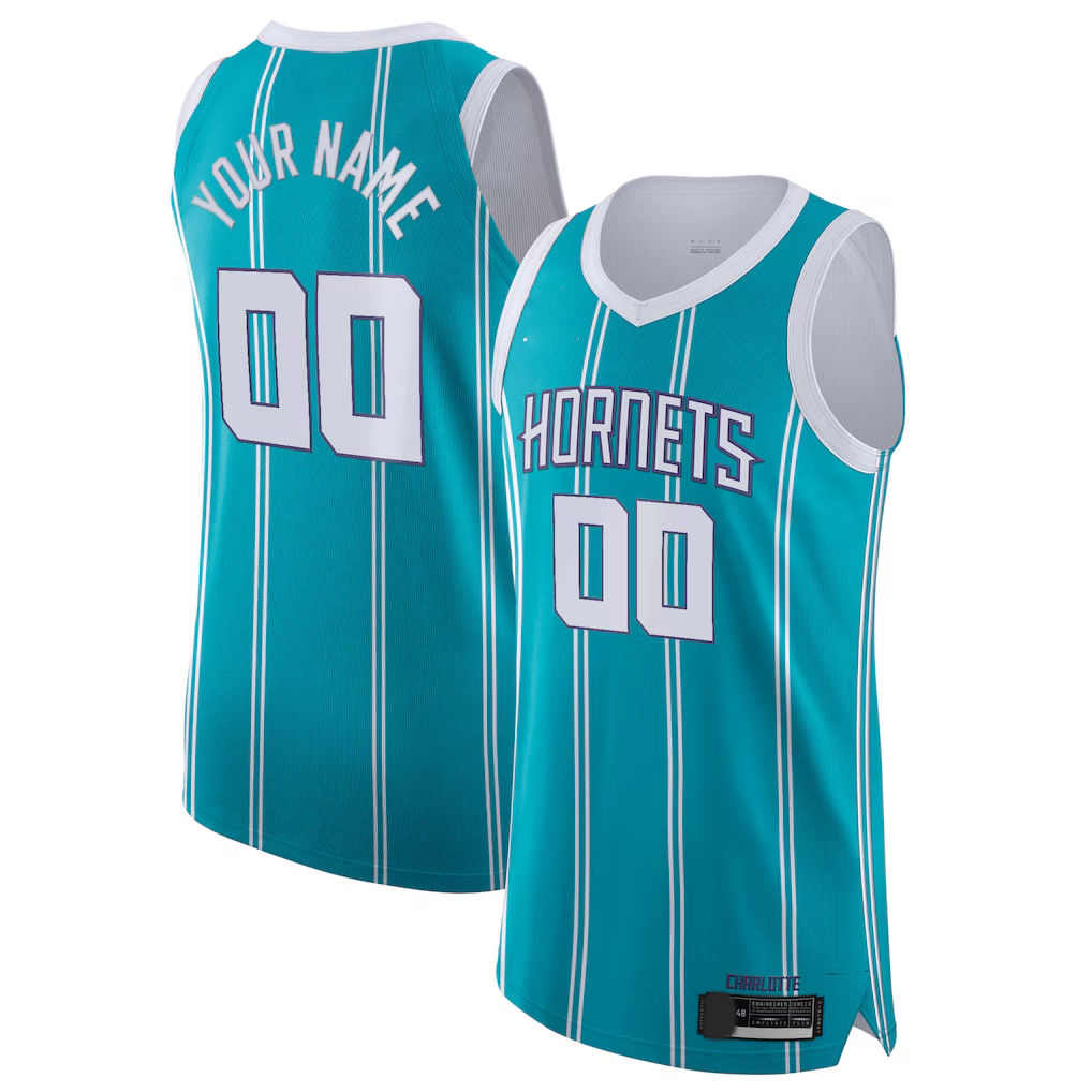 Jamed Custom C.Hornets  Teal 202021 Authentic Jerseys - Icon Edition