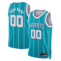 Jamed Custom C.Hornets  Teal Swingman Jerseys - Icon Edition