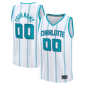 Jamed Custom C.Hornets  White Fast Break Jerseys - Icon Edition