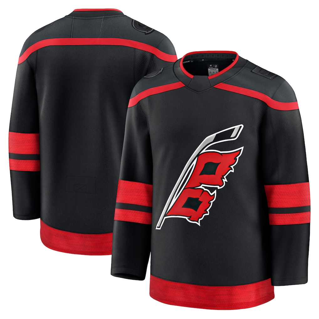 Jamed C.Hurricanes Black Home Premium Stitched Jerseys