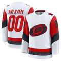 Jamed Custom C.Hurricanes White Away Premium Stitched Jerseys