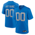 Jamed Custom D.Lions Blue Limted Game Alternate Stitched Jerseys