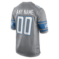 Jamed Custom D.Lions Gray Replica Game Stitched Jerseys