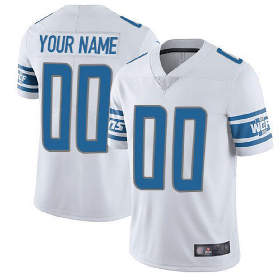 Jamed Custom D.Lions White Vapor F.U.S.E. Limited Game Stitched Jerseys
